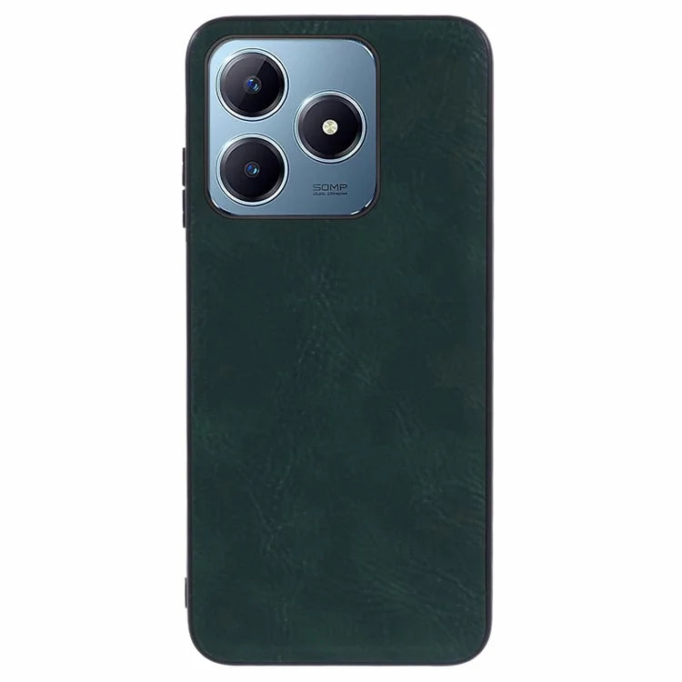 For Realme C63 4G Case Leather + PC + TPU Phone Cover Vintage Protective