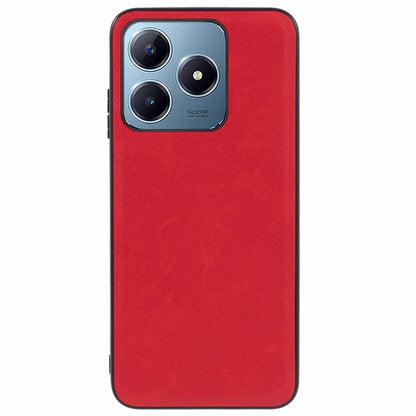 For Realme C63 4G Case Leather + PC + TPU Phone Cover Vintage Protective