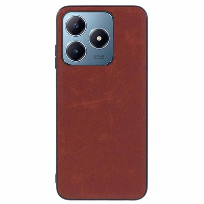 For Realme C63 4G Case Leather + PC + TPU Phone Cover Vintage Protective