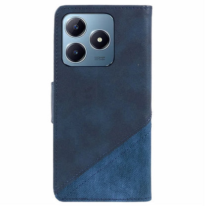 For Realme C63 4G Case Texture Splicing Leather Flip Phone Cover