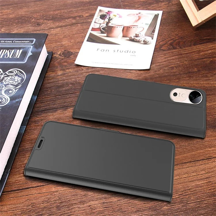 For vivo S19 5G Case with TPU Shockproof Shell Leather Phone Cover