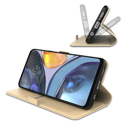 For Motorola Edge 50 Fusion 5G Case Folio Stand View Leather Phone Cover