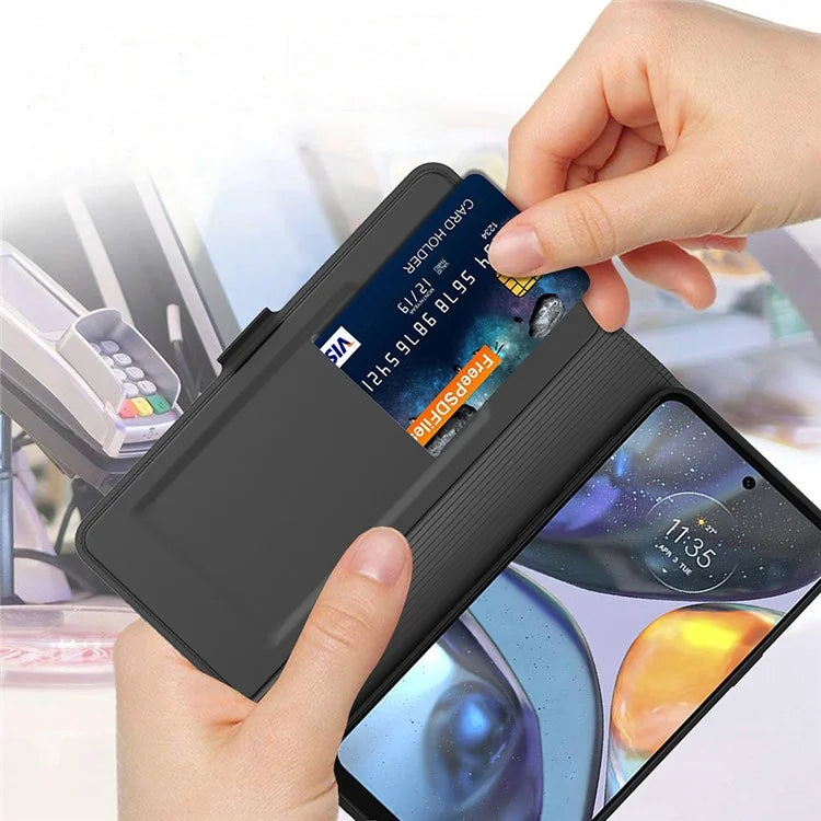 For Motorola Edge 50 Fusion 5G Case Folio Stand View Leather Phone Cover