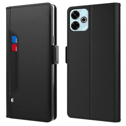 For Xiaomi Redmi 13 4G / Note 13R 5G / Poco M6 4G Case Makeup Mirror PU Leather Phone Cover