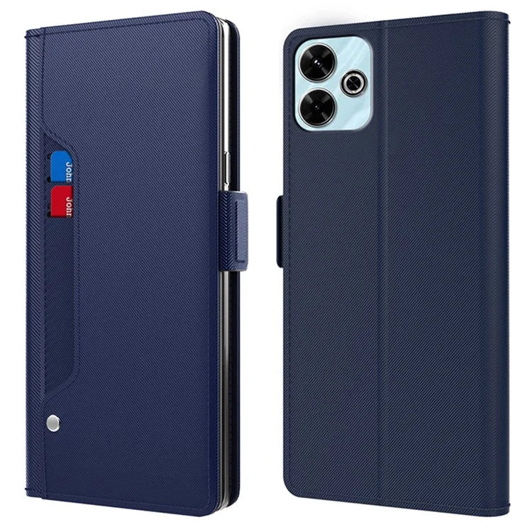 For Xiaomi Redmi 13 4G / Note 13R 5G / Poco M6 4G Case Makeup Mirror PU Leather Phone Cover