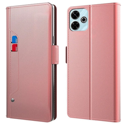For Xiaomi Redmi 13 4G / Note 13R 5G / Poco M6 4G Case Makeup Mirror PU Leather Phone Cover