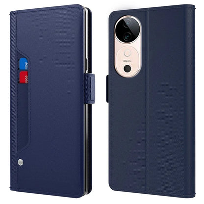 For vivo S19 5G Case Mirror Design TPU + PU Leather Protective Flip Cover