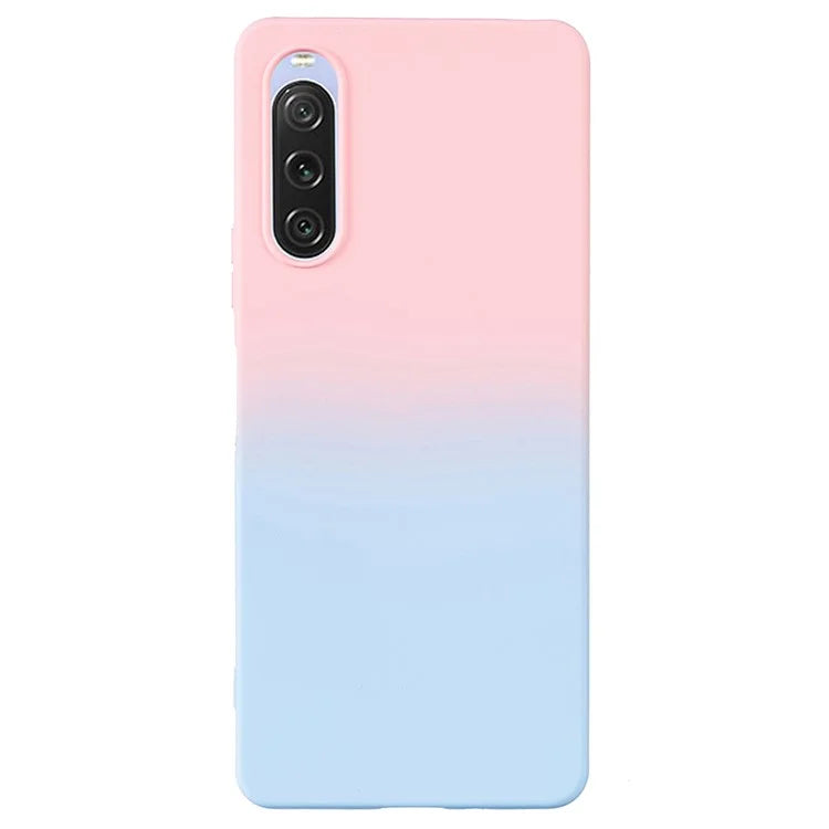 For Sony Xperia 10 V Case Soft TPU Anti-Drop Phone Cover Two-Color Gradient