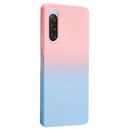 For Sony Xperia 10 V Case Soft TPU Anti-Drop Phone Cover Two-Color Gradient