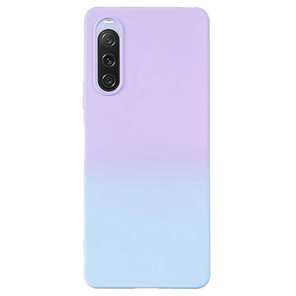 For Sony Xperia 10 V Case Soft TPU Anti-Drop Phone Cover Two-Color Gradient
