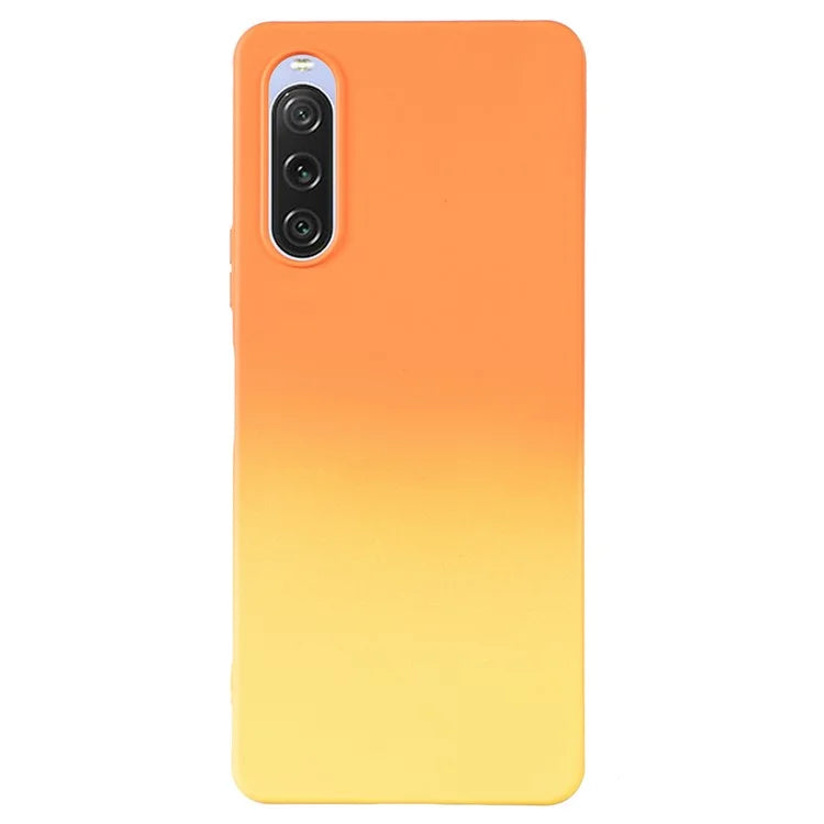 For Sony Xperia 10 V Case Soft TPU Anti-Drop Phone Cover Two-Color Gradient