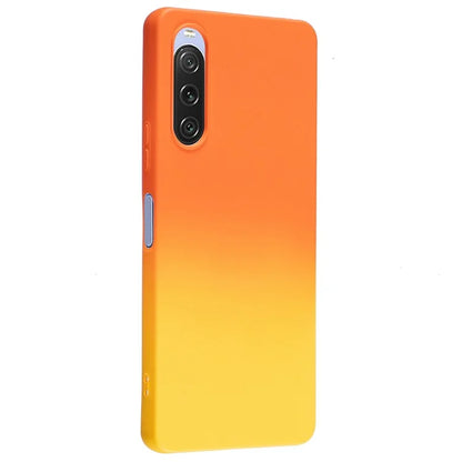 For Sony Xperia 10 V Case Soft TPU Anti-Drop Phone Cover Two-Color Gradient