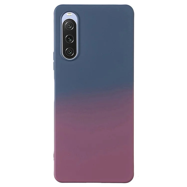 For Sony Xperia 10 V Case Soft TPU Anti-Drop Phone Cover Two-Color Gradient