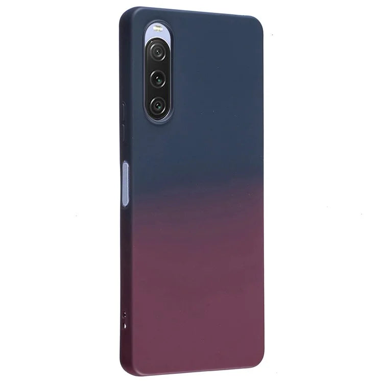 For Sony Xperia 10 V Case Soft TPU Anti-Drop Phone Cover Two-Color Gradient