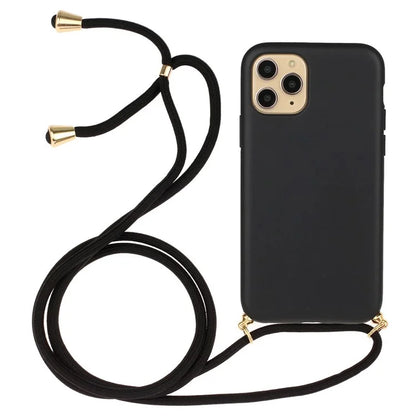 For iPhone 16 Pro Max Case Wheat Straw+TPU Phone Cover with Lanyard Eco Friendly Zero Waste