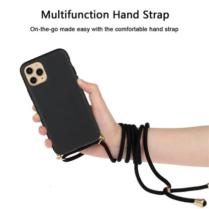For iPhone 16 Pro Max Case Wheat Straw+TPU Phone Cover with Lanyard Eco Friendly Zero Waste