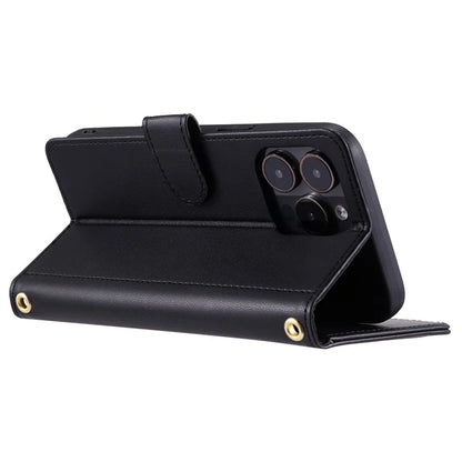 For iPhone 16 Pro Max Wallet Case Rhombus Grid PU Leather Phone Cover