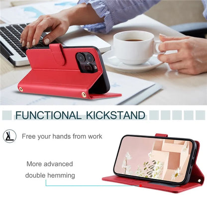 For iPhone 16 Pro Max Wallet Case Rhombus Grid PU Leather Phone Cover