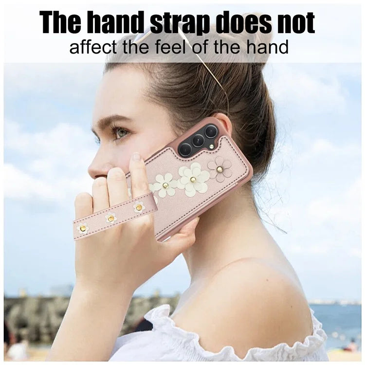 SY-001 For Samsung Galaxy A55 5G Case Leather+TPU Crossbody Phone Cover Card Slots