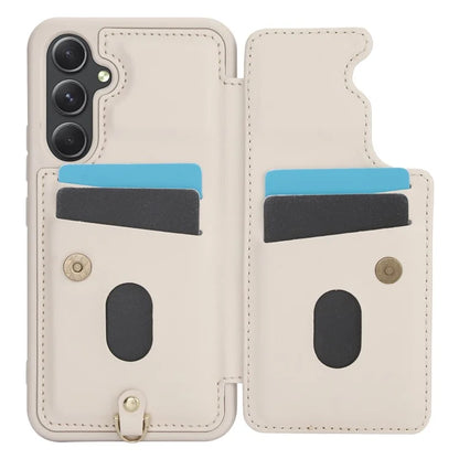 SY-001 For Samsung Galaxy A55 5G Case Leather+TPU Crossbody Phone Cover Card Slots