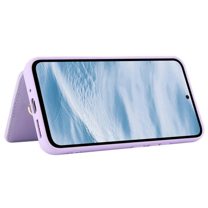 SY-001 For Samsung Galaxy A35 5G Case Card Holder Kickstand Leather Coated TPU Phone Cover