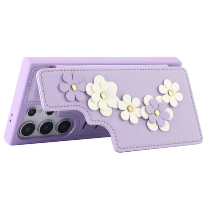 SY-001 For Samsung Galaxy S24 Ultra Case Kickstand Leather+TPU Crossbody Phone Cover