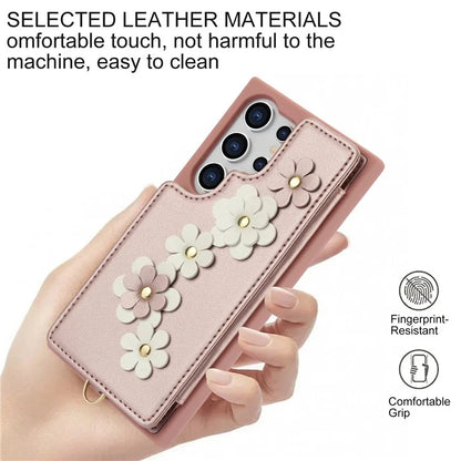 SY-001 For Samsung Galaxy S24 Ultra Case Kickstand Leather+TPU Crossbody Phone Cover