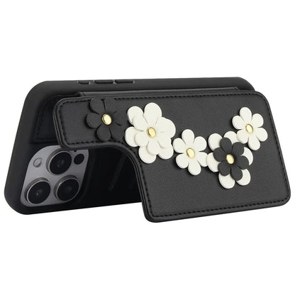 SY-001 For iPhone 15 Pro Max Case Leather Back Phone Cover with Hand Strap + Shoulder Strap