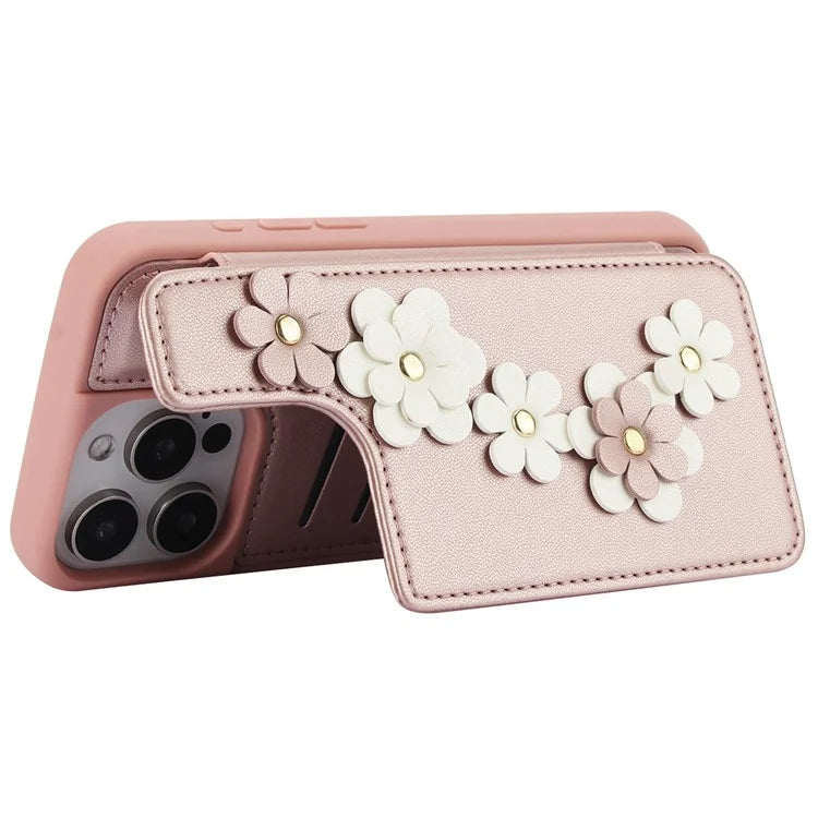 SY-001 For iPhone 15 Pro Max Case Leather Back Phone Cover with Hand Strap + Shoulder Strap