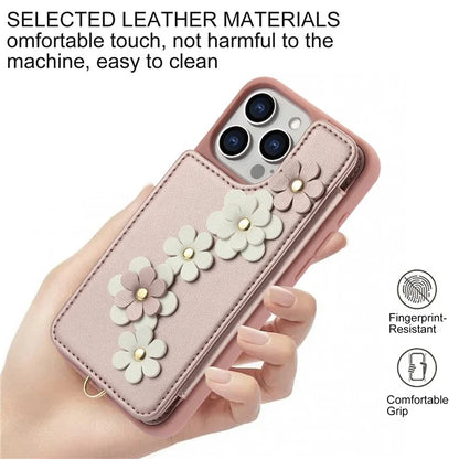 SY-001 For iPhone 15 Pro Max Case Leather Back Phone Cover with Hand Strap + Shoulder Strap