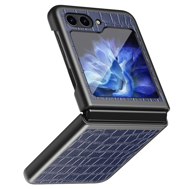 For Samsung Galaxy Z Flip6 5G Case Crocodile Texture Split Leather Phone Cover