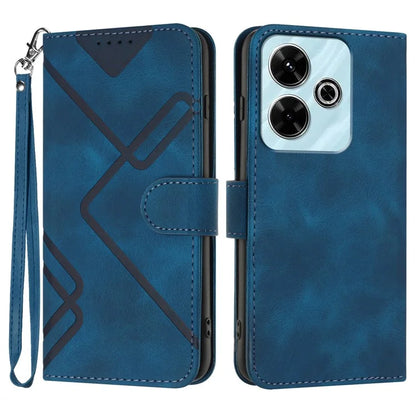 YX0040 For Xiaomi Redmi 13 4G Case Geometric Imprinted Leather Wallet Phone Cover