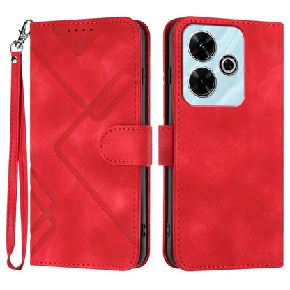 YX0040 For Xiaomi Redmi 13 4G Case Geometric Imprinted Leather Wallet Phone Cover