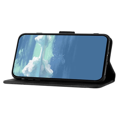 YX0040 For iPhone 16 Pro Leather Case Geometry Pattern Wallet Phone Cover