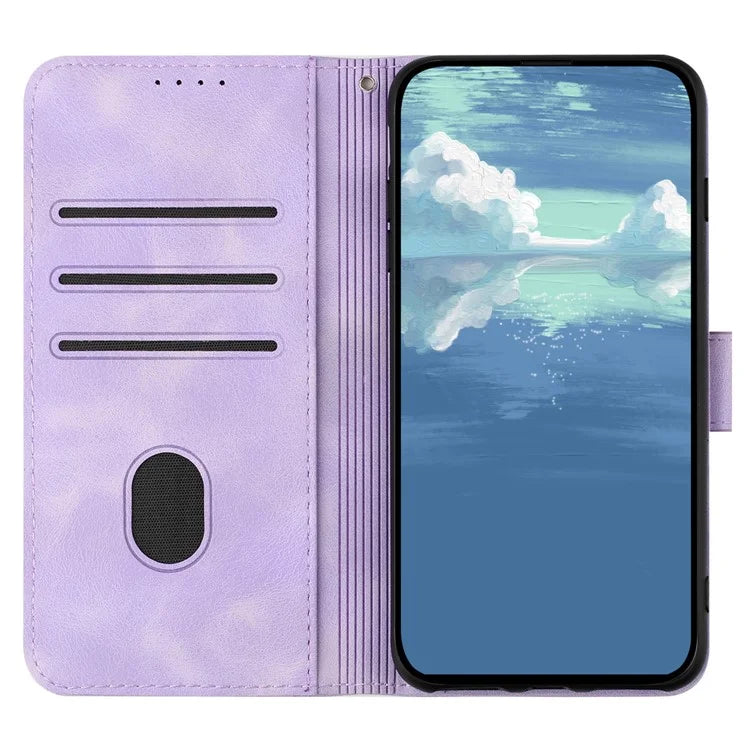 YX0040 For iPhone 16 Pro Leather Case Geometry Pattern Wallet Phone Cover