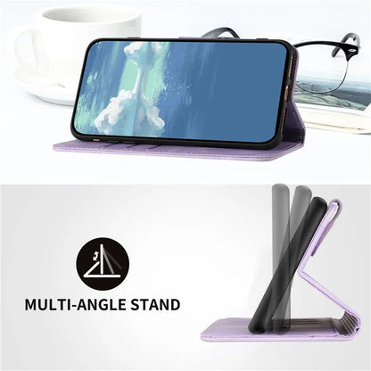 YX0040 For iPhone 16 Pro Leather Case Geometry Pattern Wallet Phone Cover