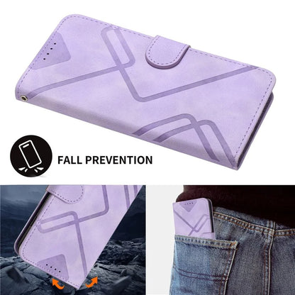YX0040 For iPhone 16 Pro Leather Case Geometry Pattern Wallet Phone Cover
