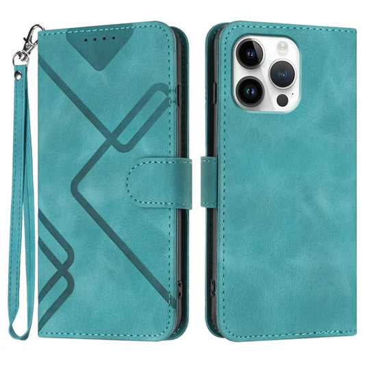 YX0040 For iPhone 16 Pro Max Case PU Leather Wallet Geometric Phone Cover
