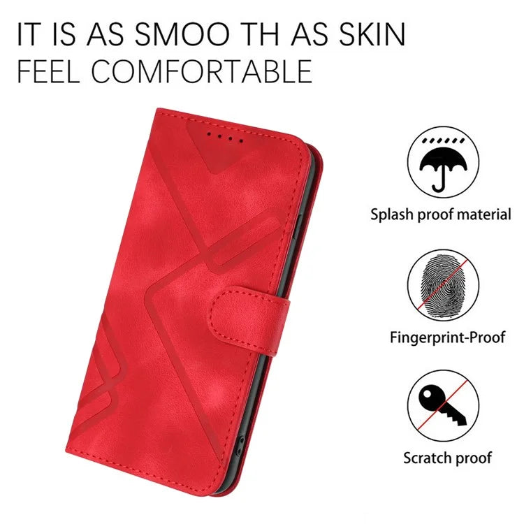 YX0040 For Honor 200 Lite Case with Wrist Strap Geometry Pattern Leather Phone Cover