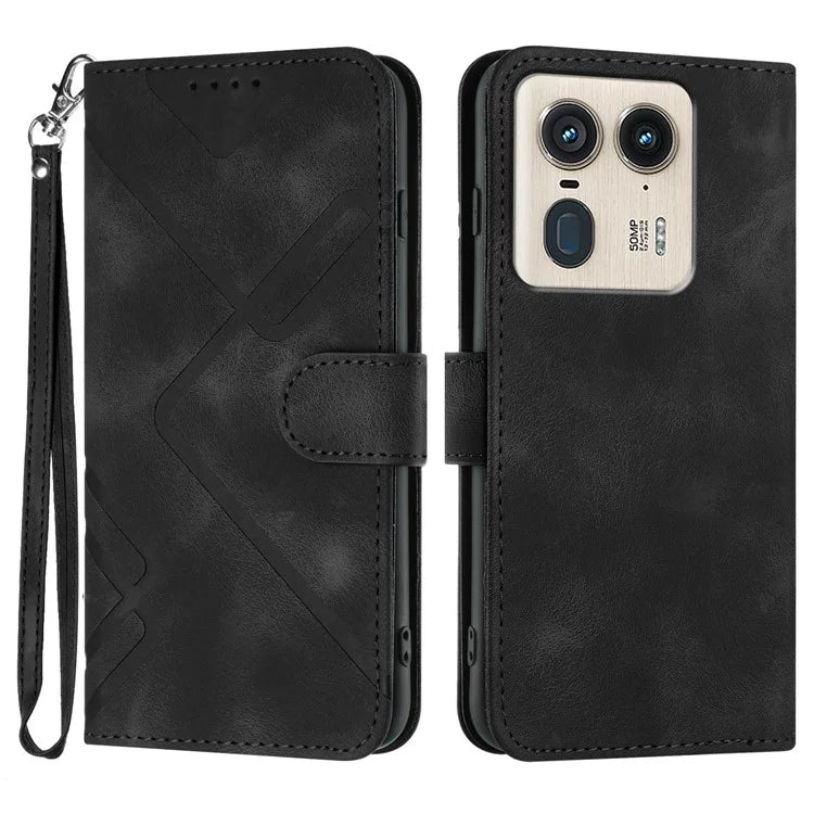 YX0040 For Motorola Edge 50 Ultra 5G / Moto X50 Ultra 5G Case Geometric Leather Phone Cover