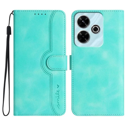 YX0030 For Xiaomi Redmi 13 5G / 13 4G Case Smile Imprinted Wallet PU Leather Flip Cover
