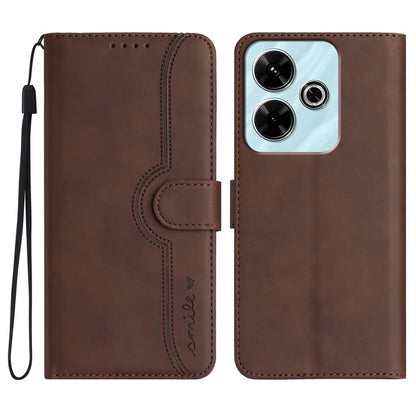 YX0030 For Xiaomi Redmi 13 5G / 13 4G Case Smile Imprinted Wallet PU Leather Flip Cover