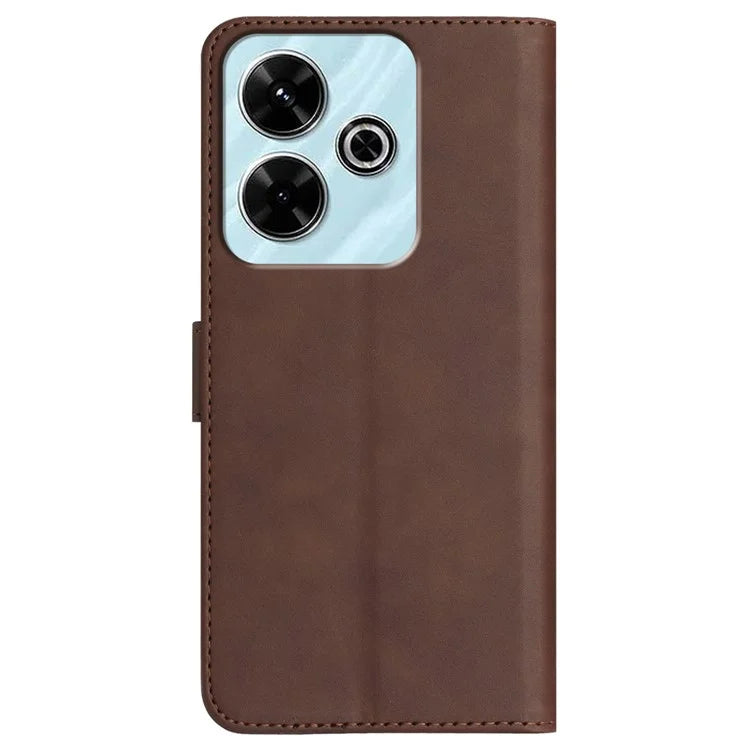 YX0030 For Xiaomi Redmi 13 5G / 13 4G Case Smile Imprinted Wallet PU Leather Flip Cover