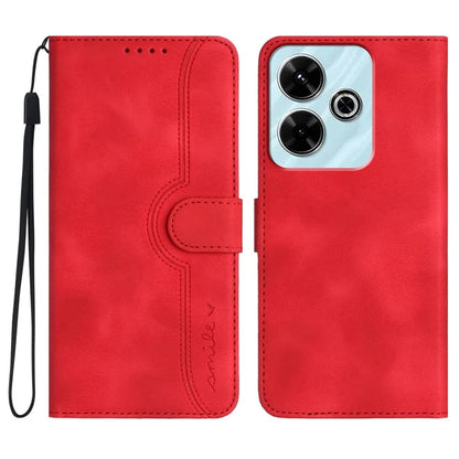 YX0030 For Xiaomi Redmi 13 5G / 13 4G Case Smile Imprinted Wallet PU Leather Flip Cover