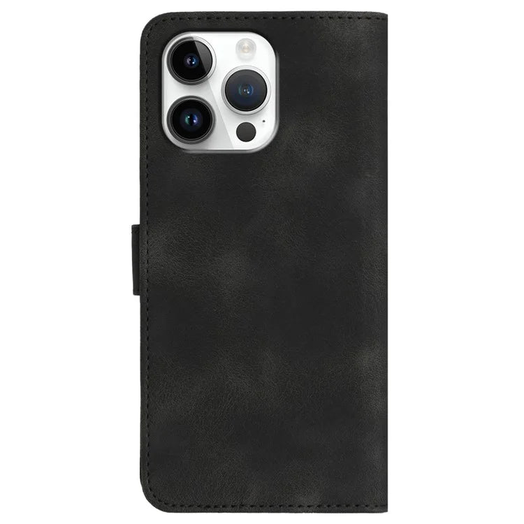 YX0030 For iPhone 16 Pro Max Case PU Leather Wallet Phone Cover Smile Letter
