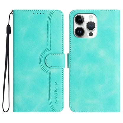 YX0030 For iPhone 16 Pro Max Case PU Leather Wallet Phone Cover Smile Letter
