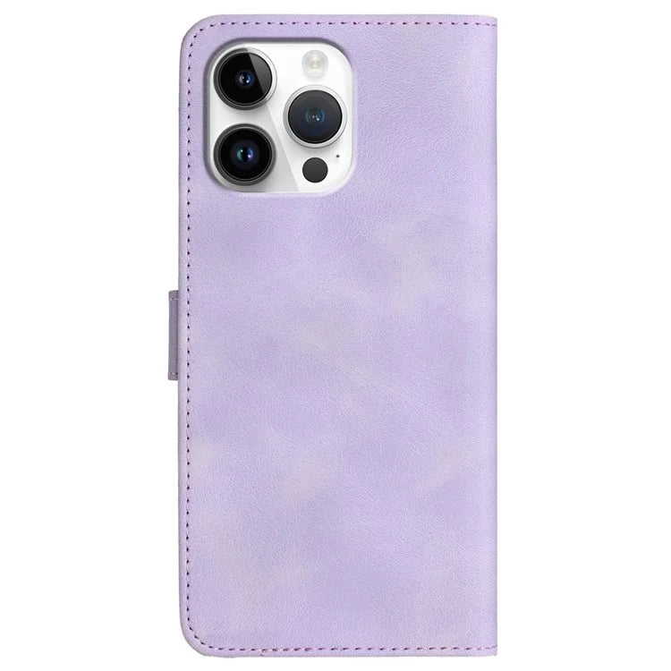 YX0030 For iPhone 16 Pro Max Case PU Leather Wallet Phone Cover Smile Letter