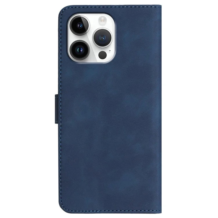 YX0030 For iPhone 16 Pro Max Case PU Leather Wallet Phone Cover Smile Letter