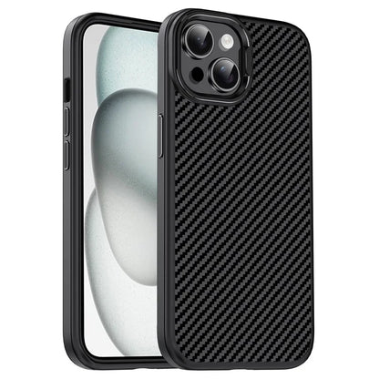 IPAKY For iPhone 14 Plus TPU Back Case Carbon Fiber Texture Slim Phone Cover
