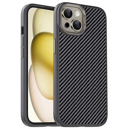 IPAKY For iPhone 14 Plus TPU Back Case Carbon Fiber Texture Slim Phone Cover